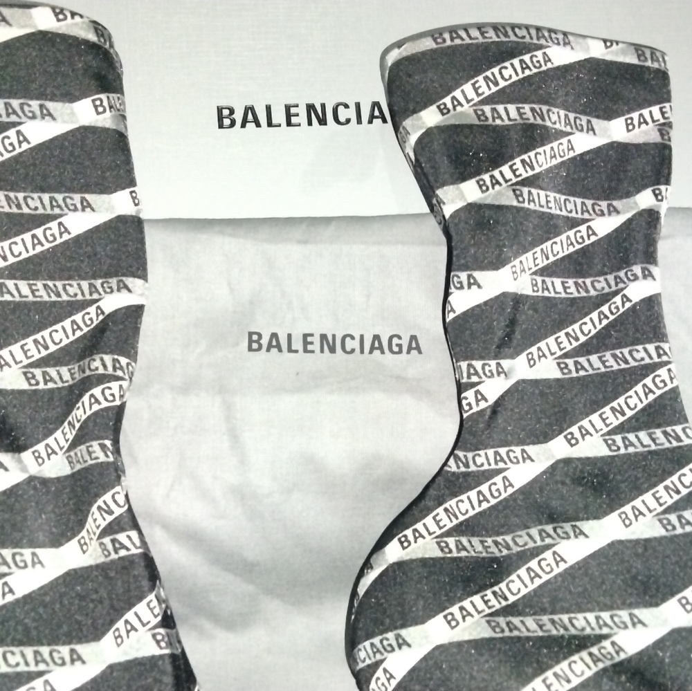 Balenciaga mid calf booties